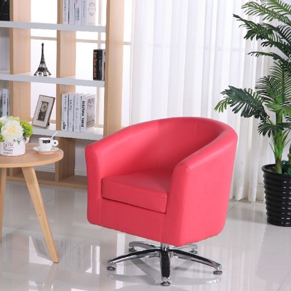 Pink Camden Leather Swivel Tub Chair Chairs Warehouse