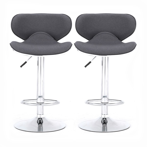 Shoreditch Fabric Bar Stools, Drk Grey Chairs Warehouse