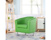 Camden Leather Tub Chair Armchair Green