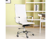 Eames Style High Back Ribbed Executive Computer Office Chair White