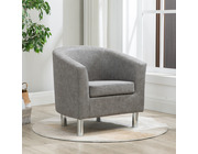 Camden Leather Tub Chair Armchair Grey