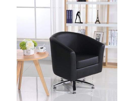 black swivel bucket chair