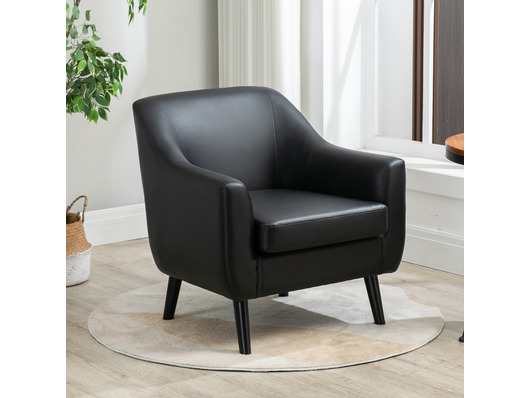 Cheshire Leather Tub Chair Armchair Black