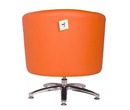 Camden Leather Swivel Tub Chair Armchair Orange