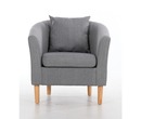 York Fabric Tub Chair Armchair Dark Grey