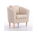 York Fabric Tub Chair Armchair Cream