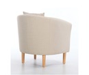 York Fabric Tub Chair Armchair Cream