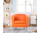 Camden Leather Tub Chair Armchair Orange