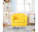 Camden Leather Tub Chair Armchair Yellow