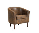 Camden Leather Air Suede Tub Chair Brown