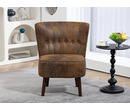 Chester Leather Air Suede Accent Tub Chair Armchair Brown