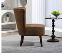 Chester Leather Air Suede Accent Tub Chair Armchair Brown