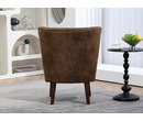 Chester Leather Air Suede Accent Tub Chair Armchair Brown