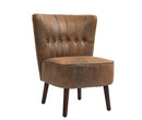 Chester Leather Air Suede Accent Tub Chair Armchair Brown