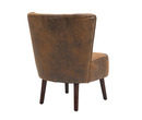 Chester Leather Air Suede Accent Tub Chair Armchair Brown