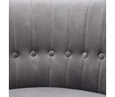 Chester Velvet Fabric Accent Tub Chair Armchair Dark Grey