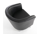 Camden Leather Tub Chair Armchair Black