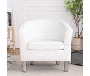 Camden Leather Tub Chair Armchair White