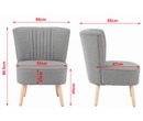 Harrogate Fabric Accent Tub Chair Armchair Dark Grey