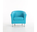 Camden Leather Tub Chair Armchair Aqua Blue