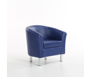 Camden Leather Tub Chair Armchair Royal Blue