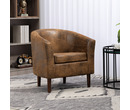 Camden Leather Air Suede Tub Chair Brown