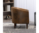 Camden Leather Air Suede Tub Chair Brown