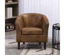 Camden Leather Air Suede Tub Chair Brown