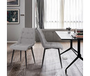 Set of 2 Lisbon Fabric Dining Chairs Light Grey