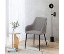 Set of 2 Berlin Fabric Dining Chairs Light Grey