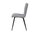 Set of 2 Florence Fabric Dining Chairs Light Grey
